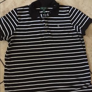 Ralph Lauren Women’s Plus Strip Polo Shirt